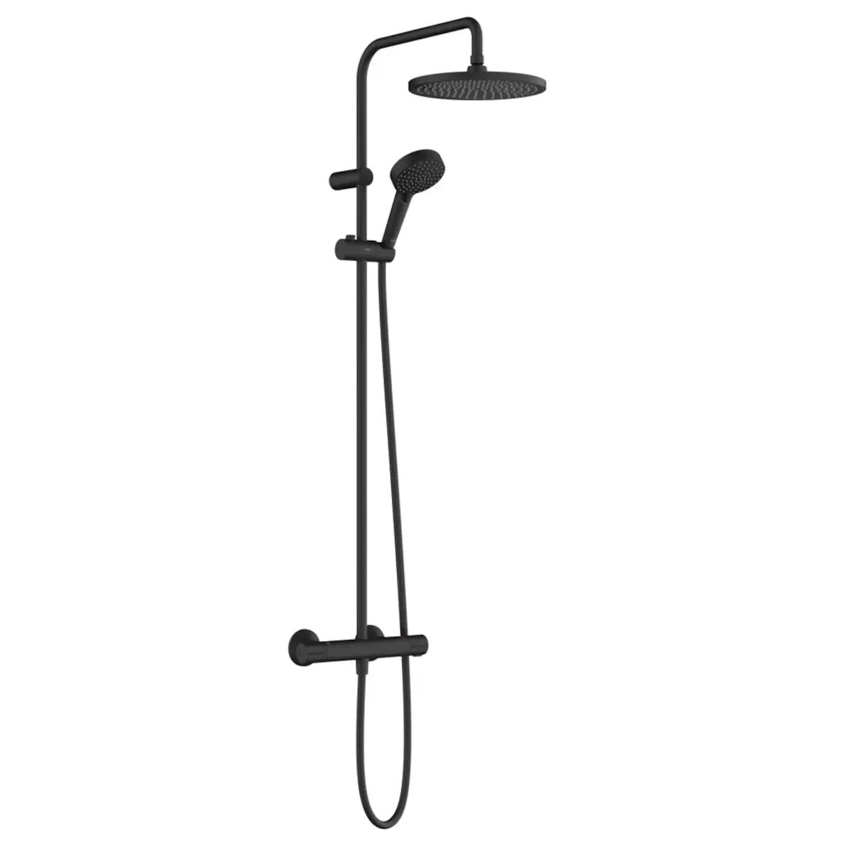 Душевая система Hansgrohe Vernis Blend Showerpipe 240 1jet с термостатом латунь Черный матовый (26426670)