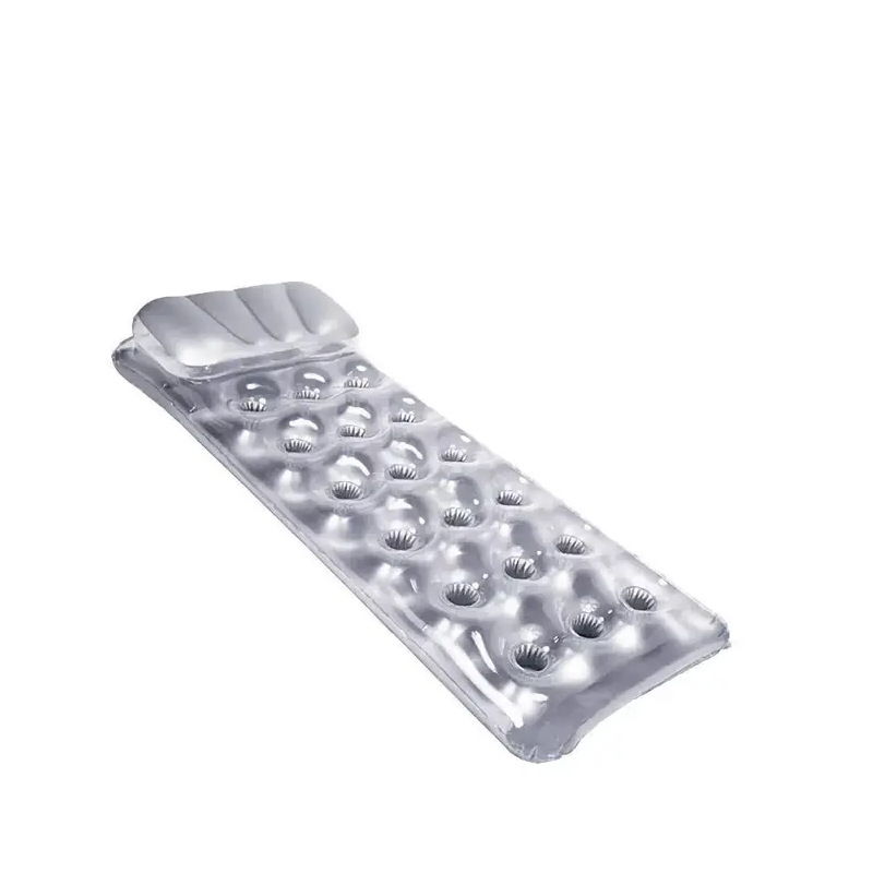 Надувний матрац із підголівником Intex 58894 188х71 см Сріблястий (58894)