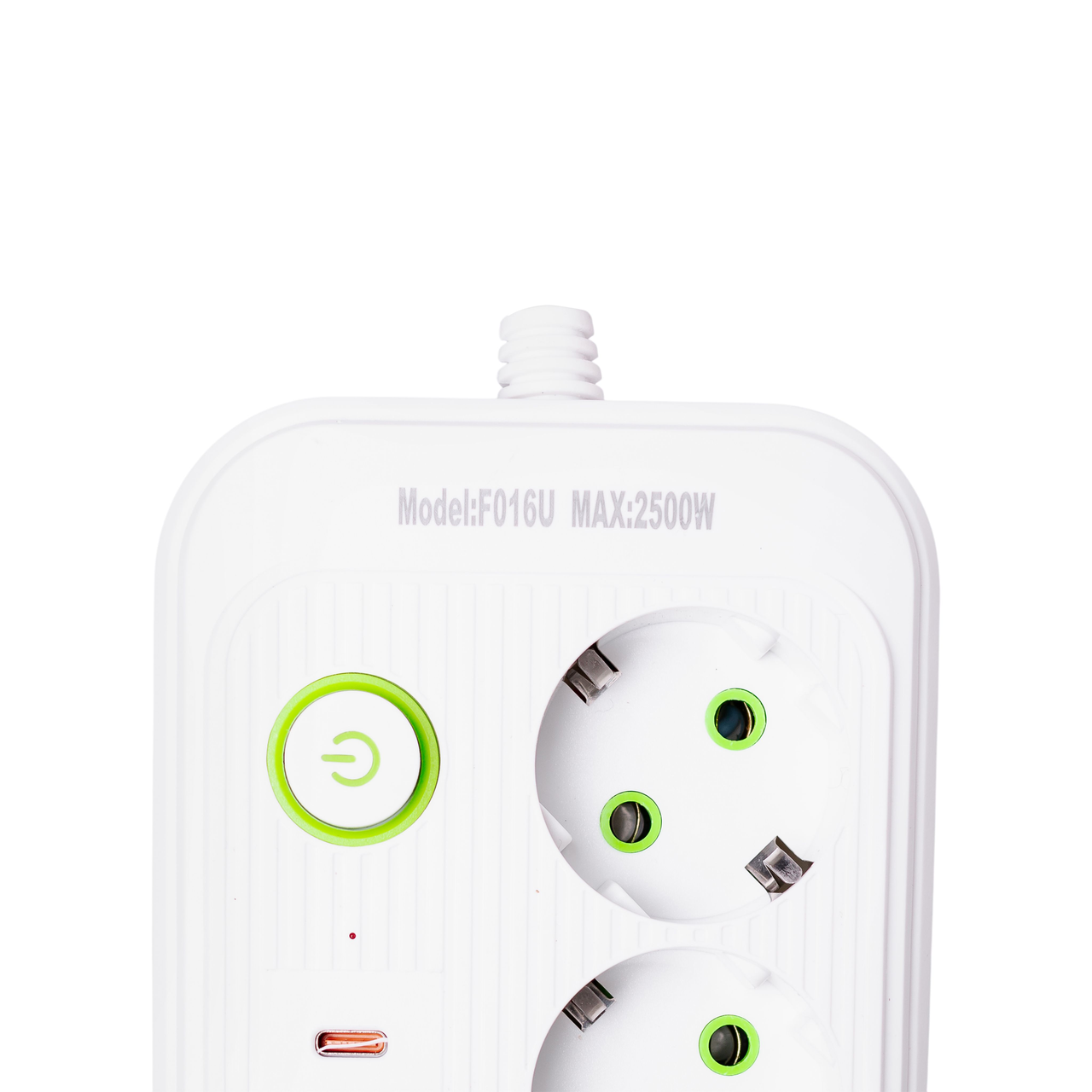 Фільтр мережевий кабель F16 на 3 розетки 4 USB 2 type-c та кнопкою відключення HP-5-21 4,75 м Білий (A-034382) - фото 6