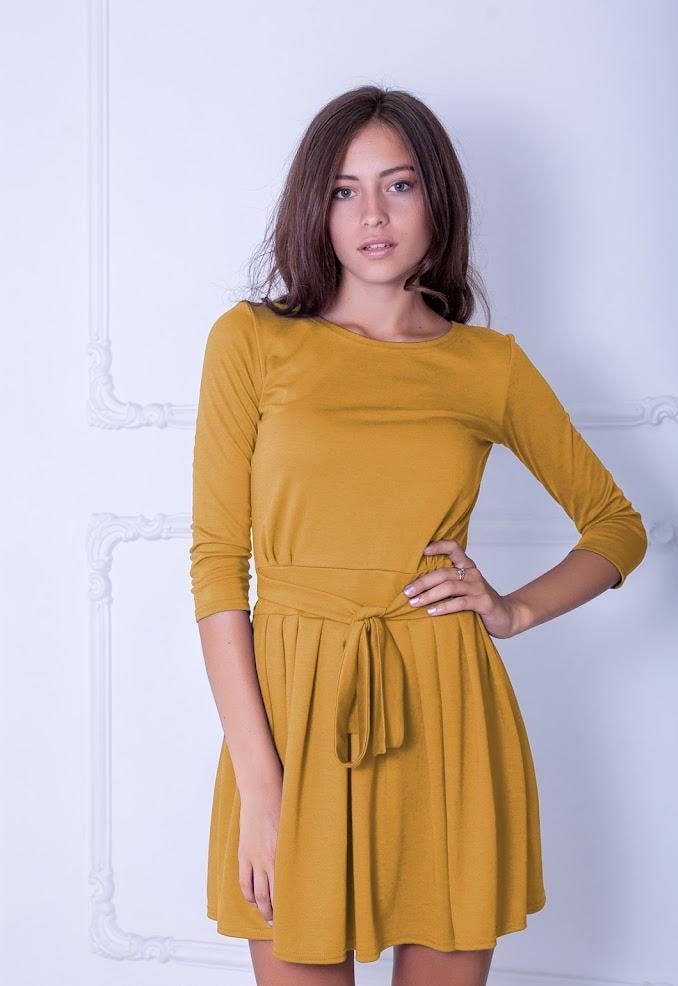 Платье женское Podium Lablab 14286-MUSTARD S Горчичный