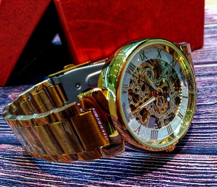 Годинник наручний унісекс Winner Round Gold (7211) - фото 4 Годинник наручний унісекс Winner Round Gold (7211) - фото 4