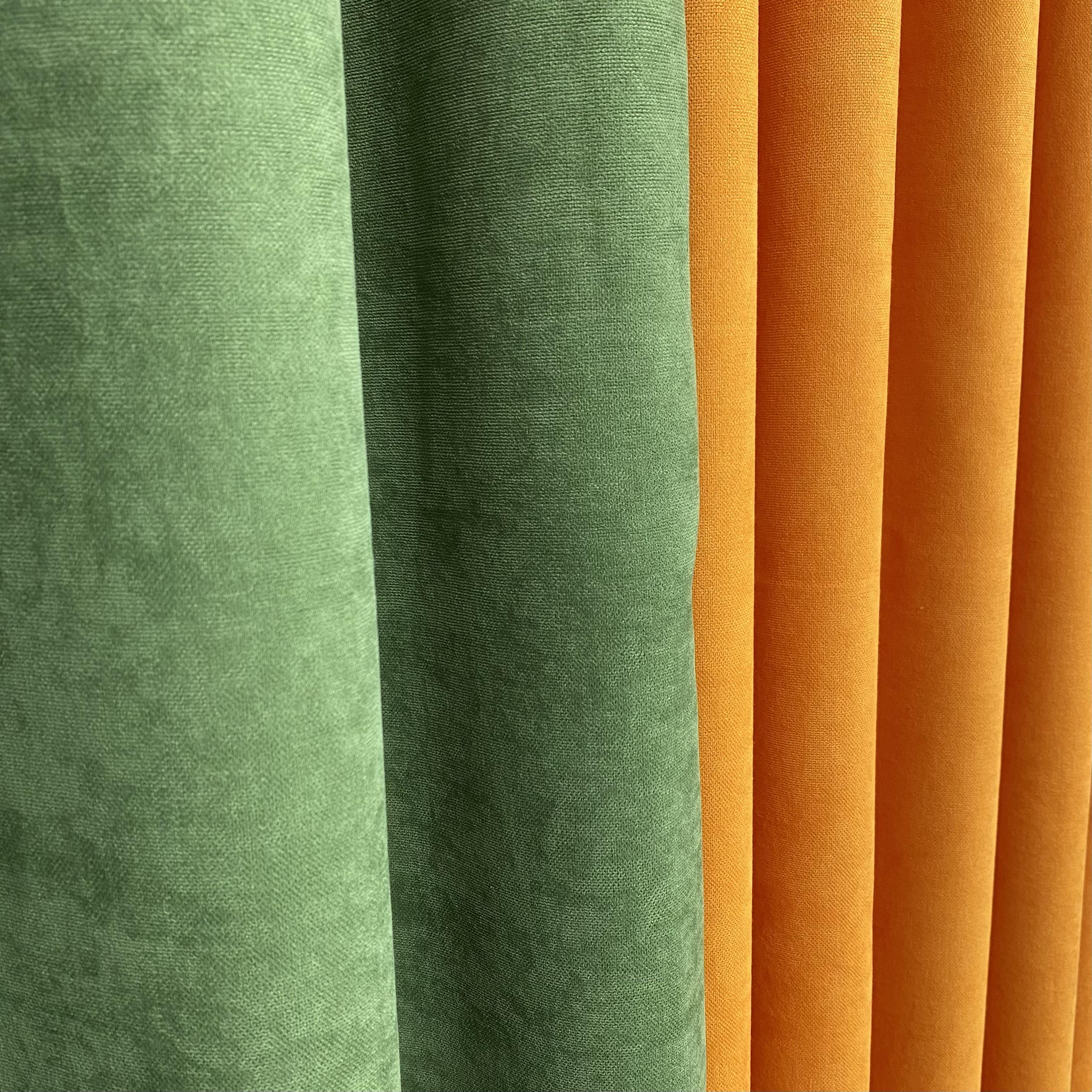 Шторы микровелюр TG Home Дуэт №450 1,50х2,70 м Зелено-оранжевый (450-586/207) - фото 4 Шторы микровелюр TG Home Дуэт №450 1,50х2,70 м Зелено-оранжевый (450-586/207) - фото 4