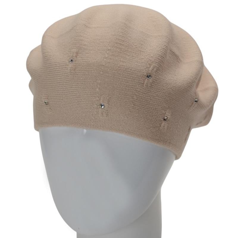 Берет женский двойной Novita Чили one size Светлый-лен (284253) - фото 1