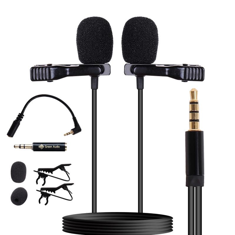 Двойной петличный микрофон Green Audio GAM-16D для ПК/Смартфона/Камеры/Ноутбука