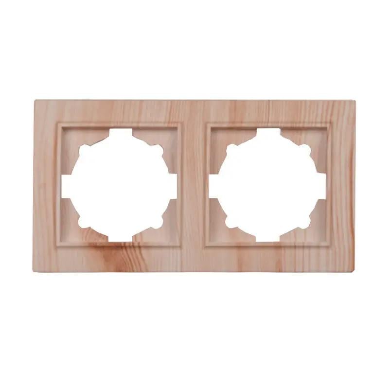 Рамка ElectroHouse двухместная Enzo Светлое дерево (EH-2201-WW)