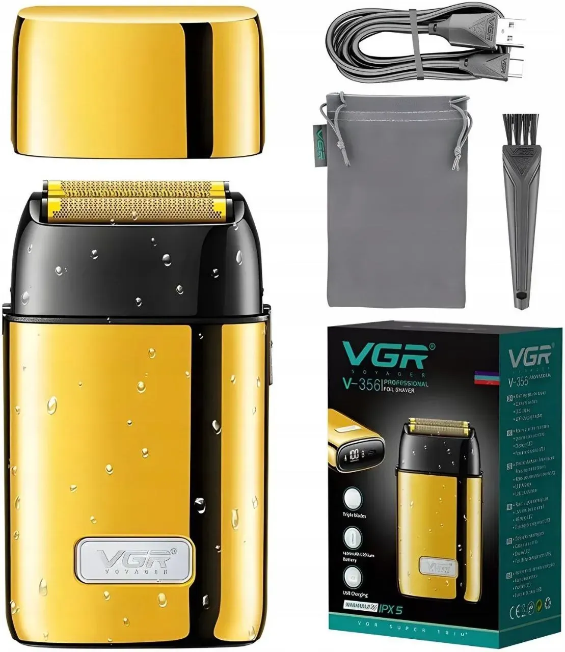 Электробритва шейвер VGR V-356 IPX5 1400 мА (2602737353)