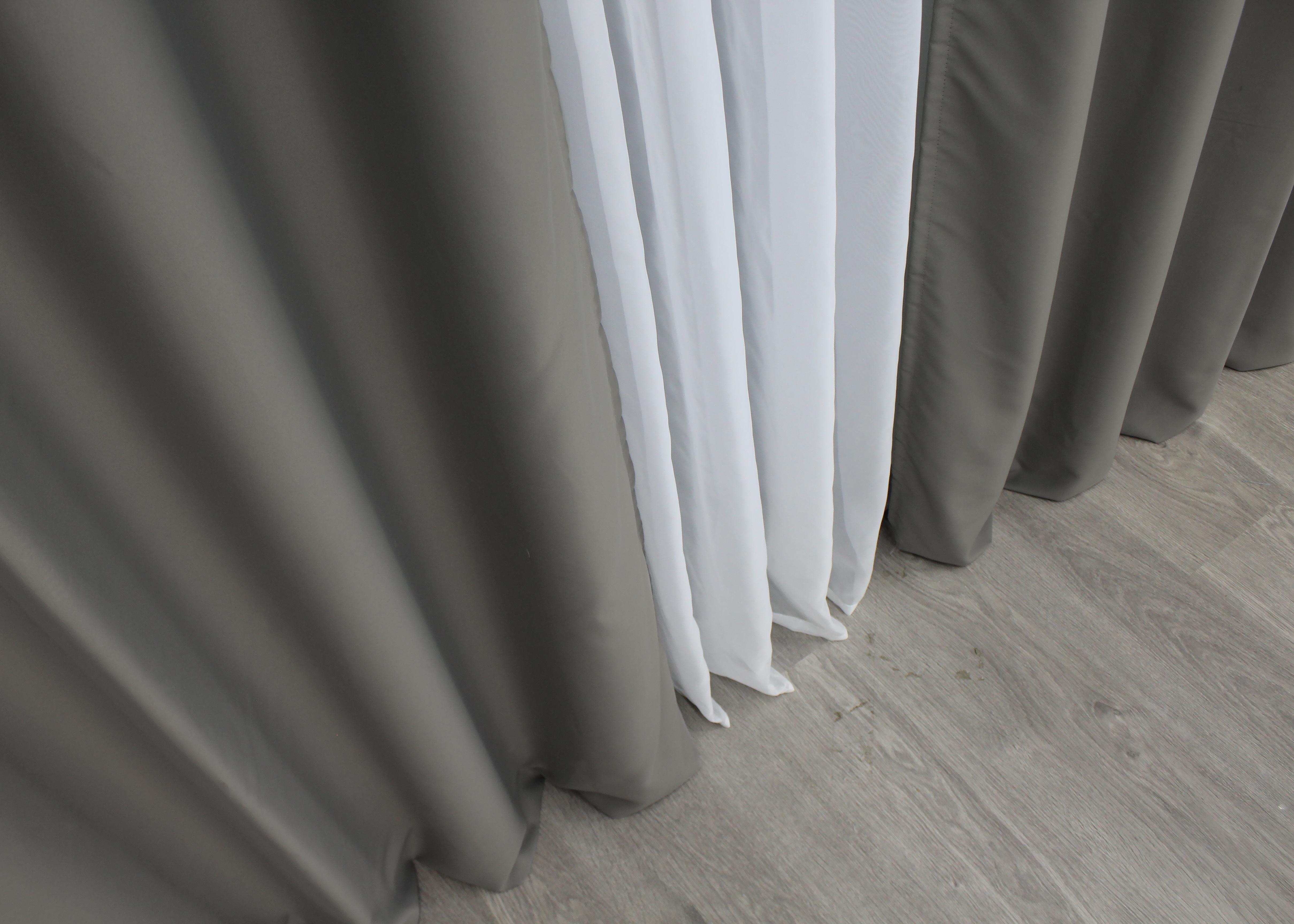 Комплект штор на люверсах VR-Textil Midnight №1228ш микровелюр 150х270 см 2 шт. Серый (37-0137) - фото 8 Комплект штор на люверсах VR-Textil Midnight №1228ш микровелюр 150х270 см 2 шт. Серый (37-0137) - фото 8