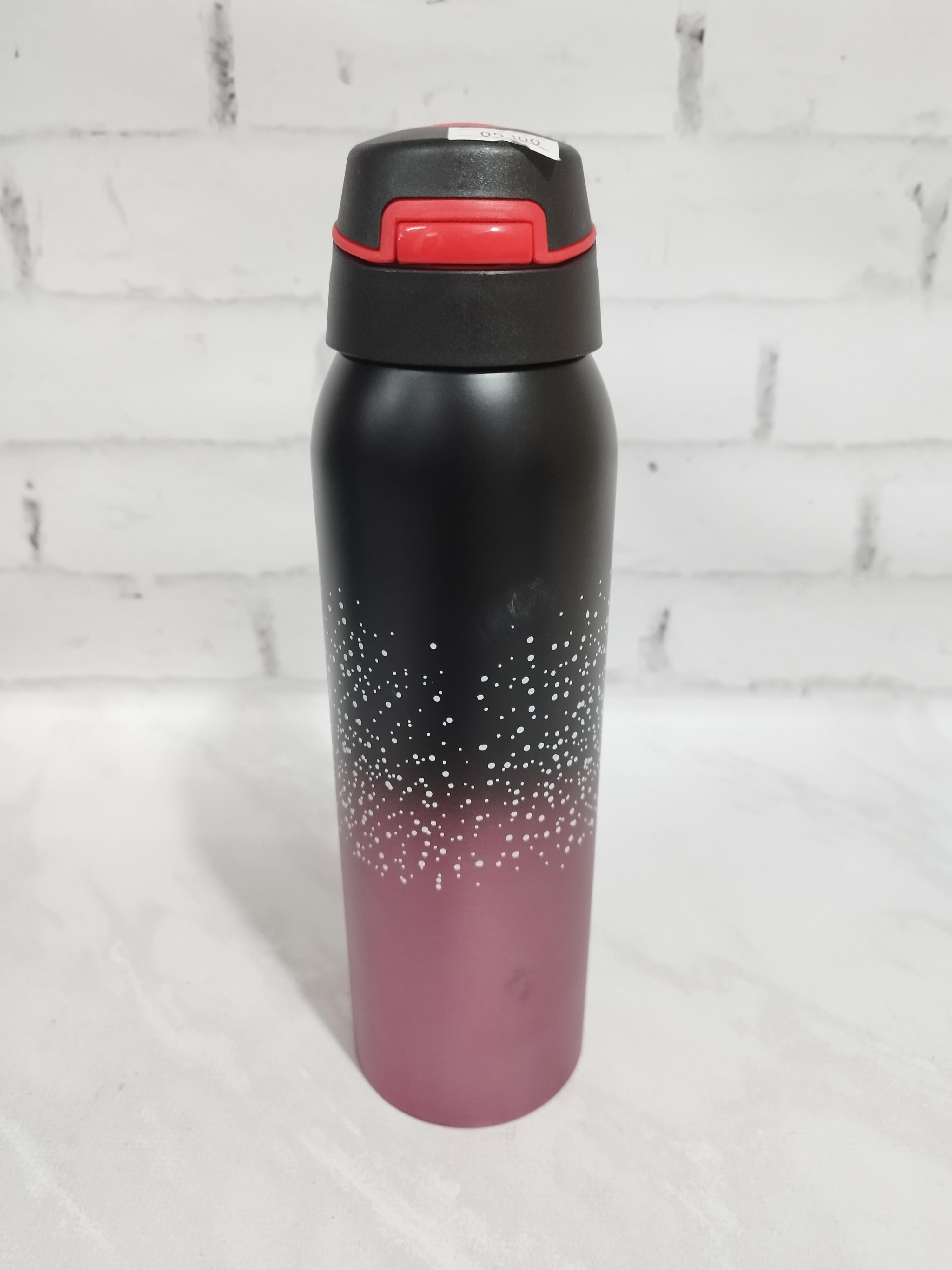 Термос з трубочкою S&T Спорт 500 мл Чорно-рожевий (18165405)