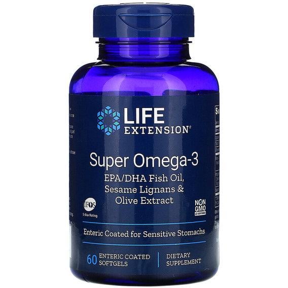 Омега 3 Life Extension Super Omega-3 60 Softgels (LEX-19856)