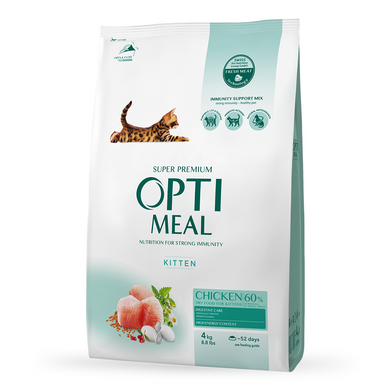 ᐉ Сухой корм для котят Optimeal 4 кг Курица