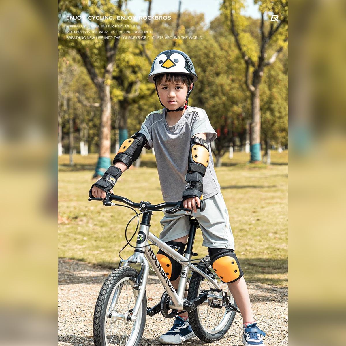 Наколінники/налокітники та пов'язки на руки ROCKBROS PE6105 M Чорний/Помаранчевий (RB-PE6105-5925) - фото 4 Наколінники/налокітники та пов'язки на руки ROCKBROS PE6105 M Чорний/Помаранчевий (RB-PE6105-5925) - фото 4