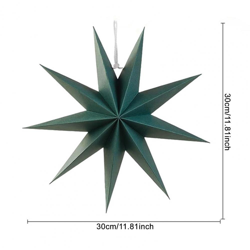 Зірка об'ємна з картону дев'ятикутна 30 см Зелений (16902/11) - фото 2 Зірка об'ємна з картону дев'ятикутна 30 см Зелений (16902/11) - фото 2