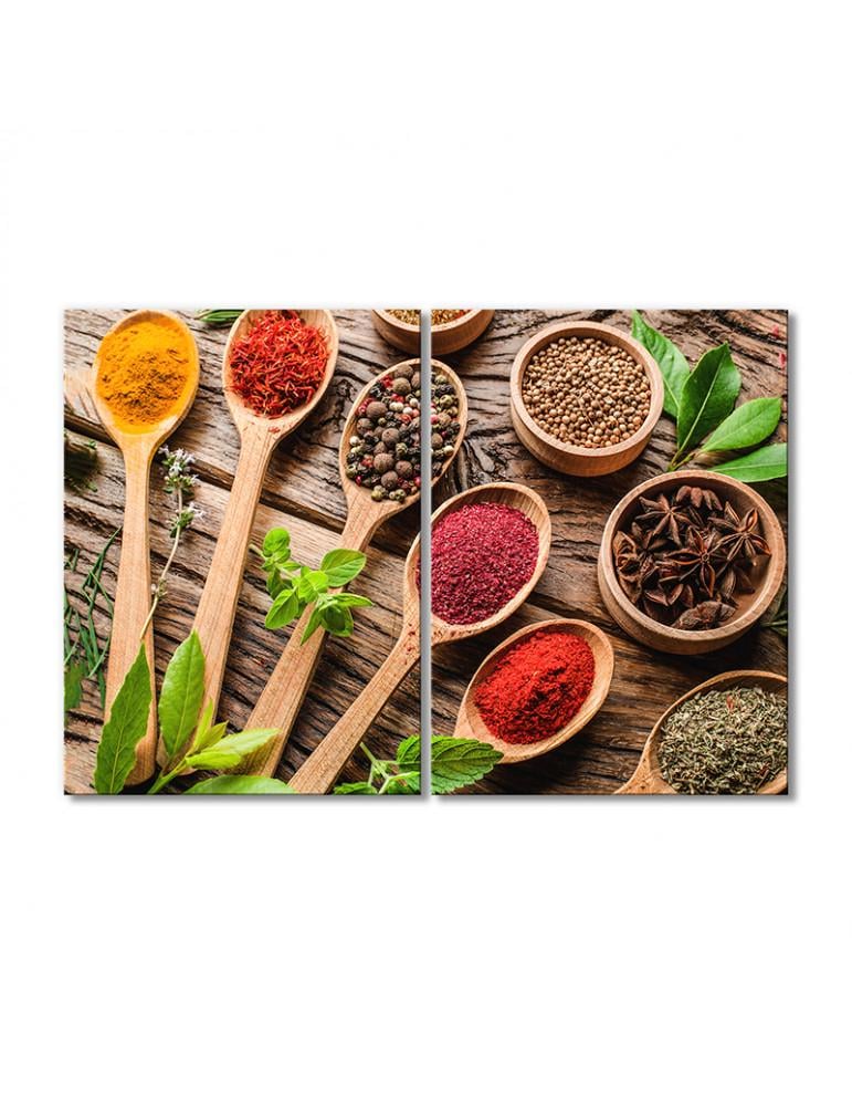 Картина модульная Специи Востока, декор для кухни 2 модуля 30х45 см