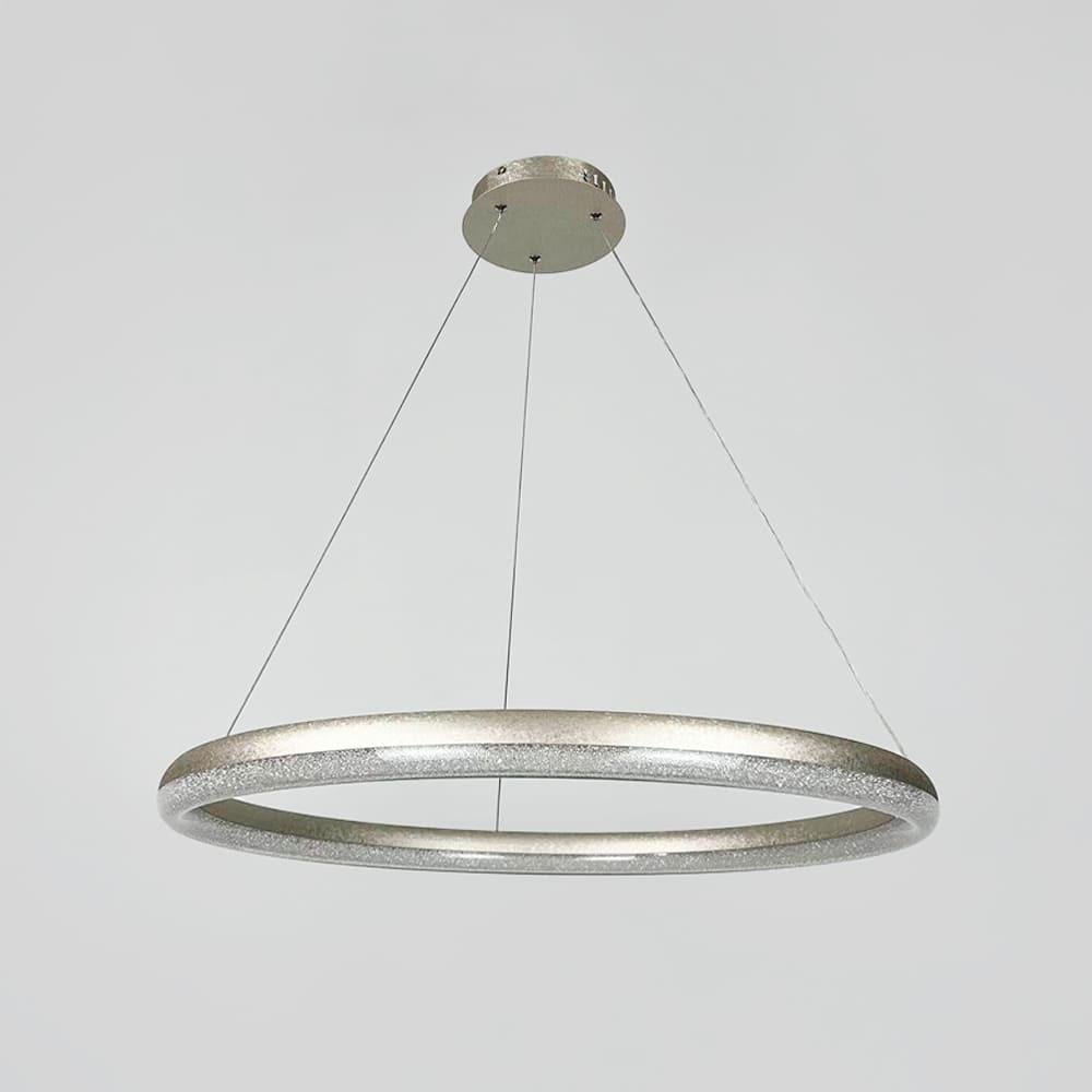 Люстра led подвесная в кольцевом корпусе Ø 83 см Ледяное серебро (28754)