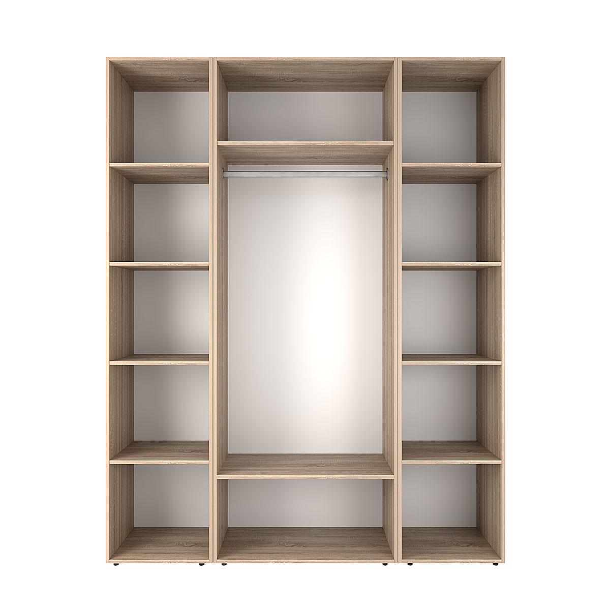 Шкаф распашной комбинированный ART IN HEAD №16 Light 1600x500x2200 мм Дуб Сонома светлый (GALTK01613000000) - фото 2 Шкаф распашной комбинированный ART IN HEAD №16 Light 1600x500x2200 мм Дуб Сонома светлый (GALTK01613000000) - фото 2