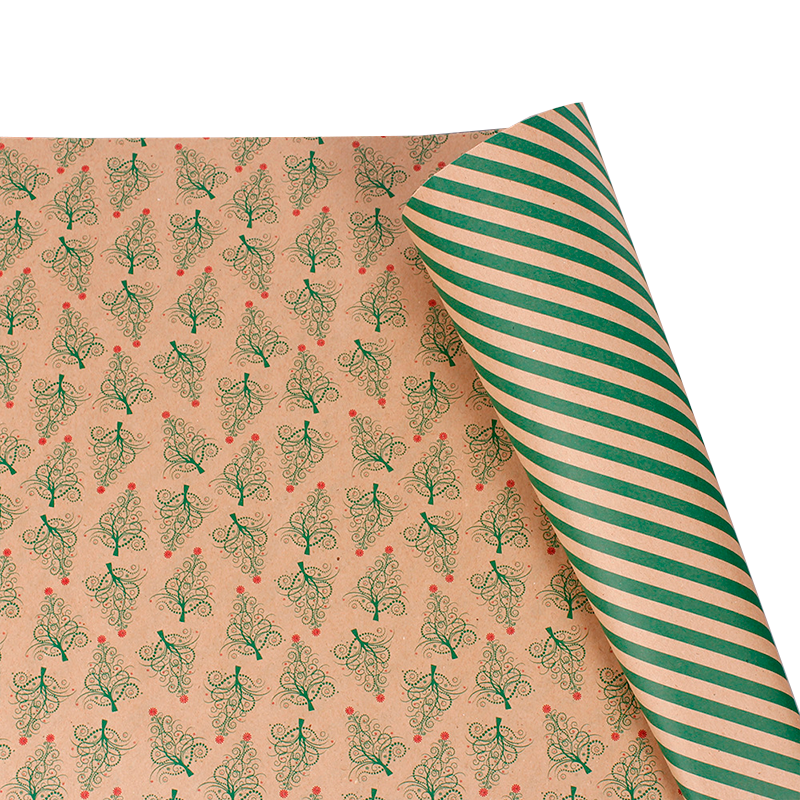 Бумага упаковочная Lesko PPW PAPER PZ039-A Полосы-Дерево