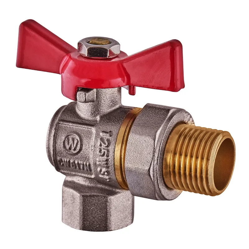 Кран кульовий з американкою WaterPro WP400-15FMW-L 1/2" кутовий (WP2895)