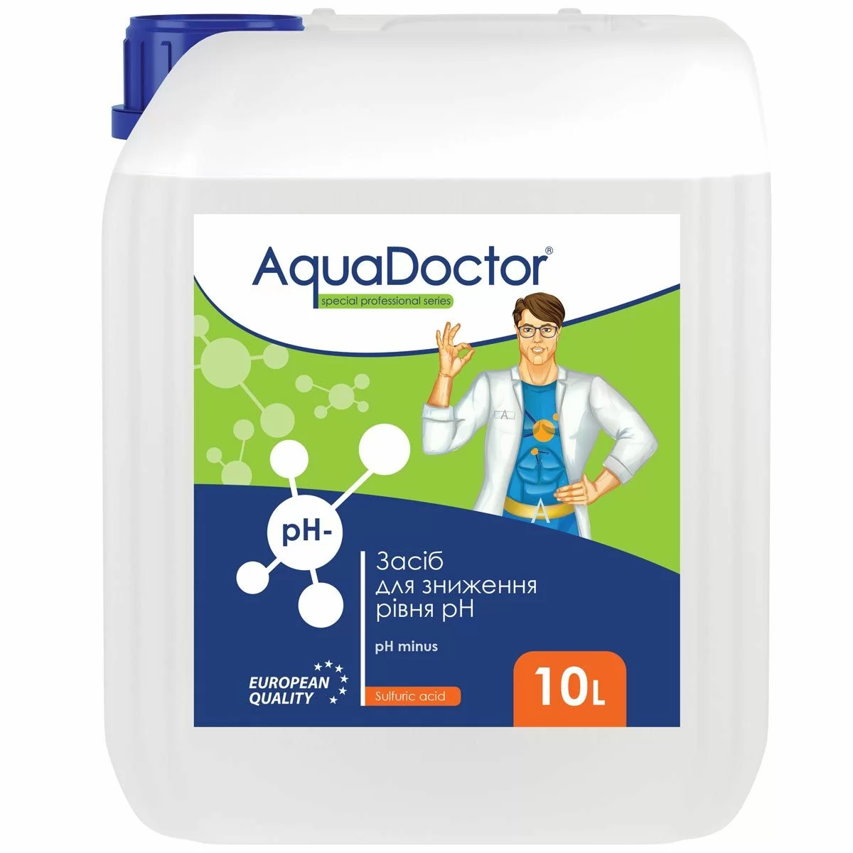 Хімія для басейнів AquaDoctor pH Minus сірчана 35% 10 л