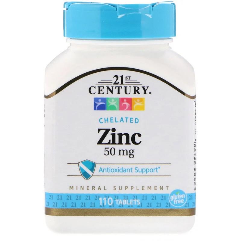 Вітаміни 21st Century Zinc 50 мг 110 таблеток Вітаміни 21st Century Zinc 50 мг 110 таблеток