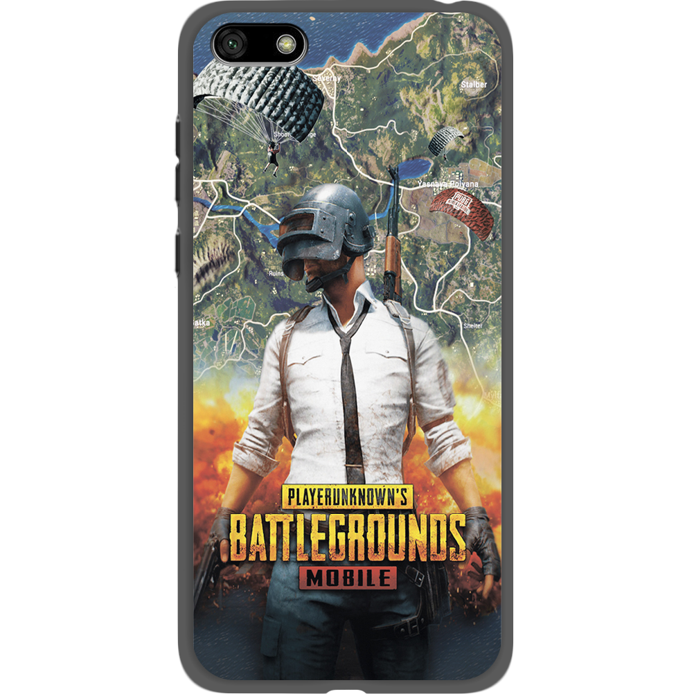 Чохол BoxFace Huawei Y5 2018 PUBG Mobile Чорний силікон (33370-up2309-34776)