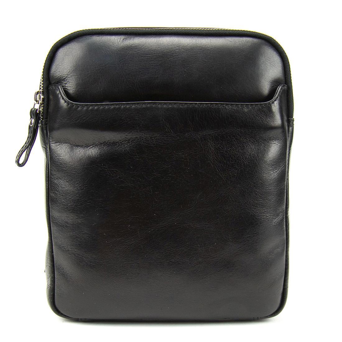 Мужская сумка через плечо Royal Bag S-TV-4130A из натуральной кожи Черный (7703)
