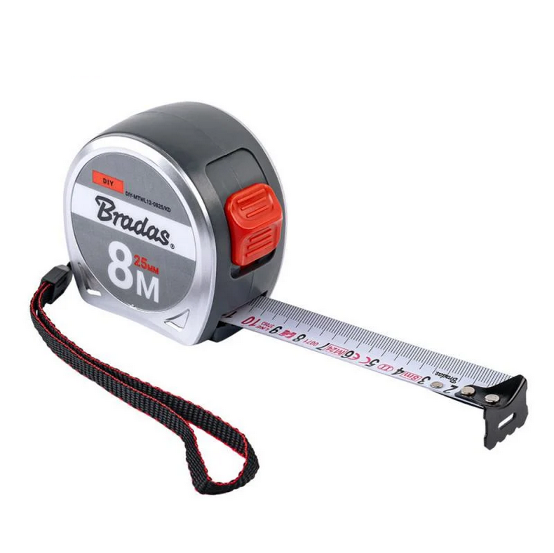 Рулетка на катушке/конец нержавеющая сталь 8 м/25 мм (DIY-MTWL12-0825/KD)