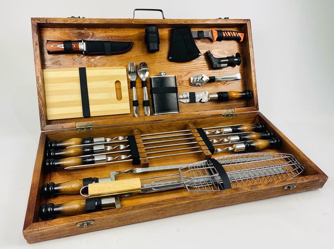 Набор шампуров ручной работы в кейсе Шашлычник (9573118)