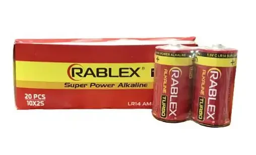 Батарейки Rablex Turbo Alkaline C/LR14 20 шт./уп.