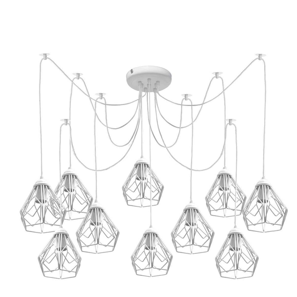 Люстра MSK ELECTRIC Milan паук 10 плафонов (NL 538-10 W)