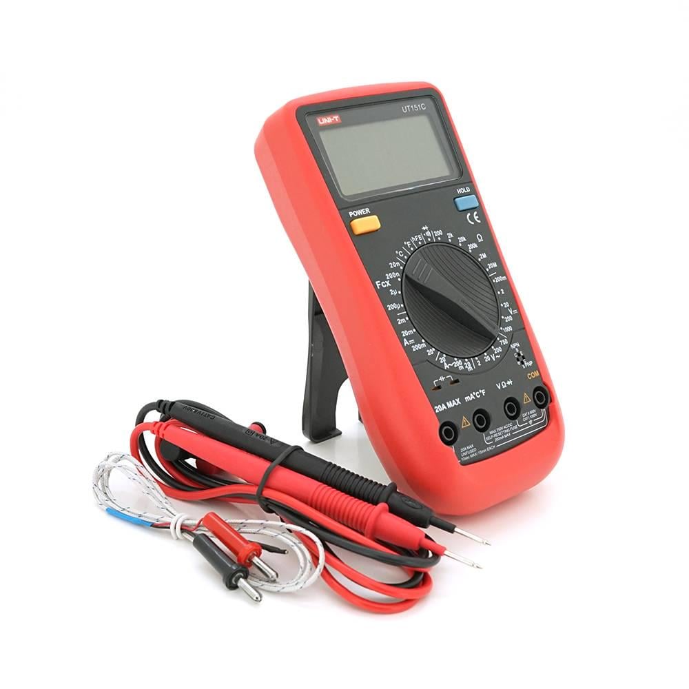 Мультиметр UNI-T UT151C вимірювання V AC/DC/A AC/DC/Ω/F/°C/°F (30963)
