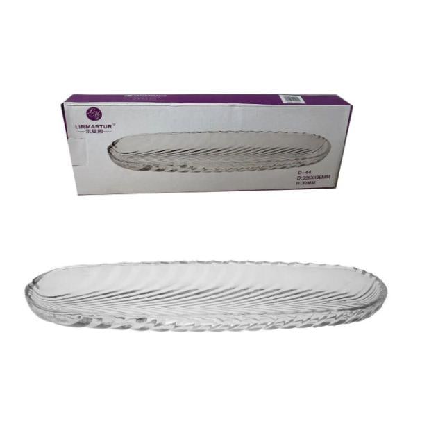 Блюдо стеклянное для сервировки Helios D-44 Фонтана 395 мм