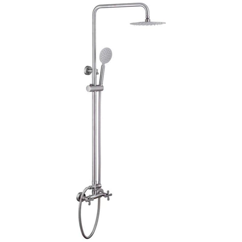 Душевая система Zerix GTA-003-J без излива нержавеющая сталь Сатин (ZX4840)