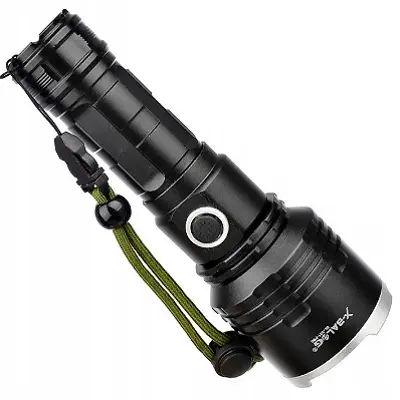 Фонарь аккумуляторный BL-531-P90 пыле-влагозащищенный алюминиевый освещением до 150 м Черный (opt-21457)