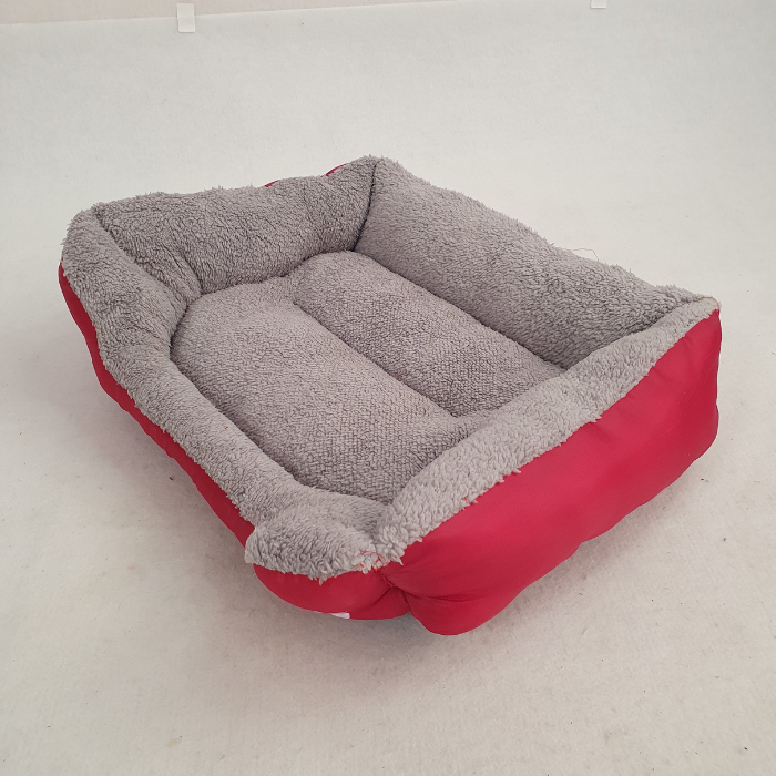 Лежанка для собак и кошек теплая 54х42 см Красный (A444-M-Red) - фото 4