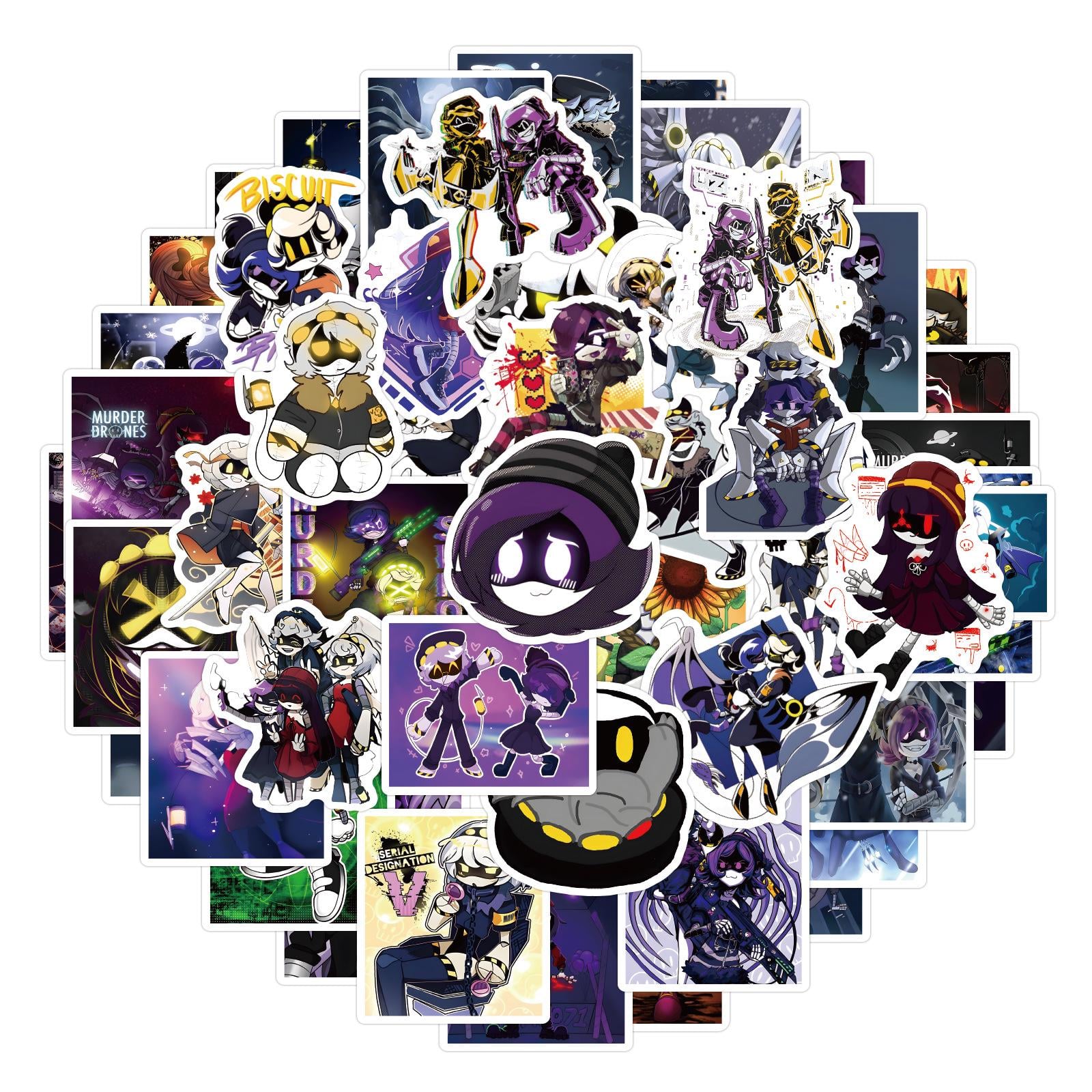 Набор виниловых стикеров Дроны Убийцы тип 2 55 шт.