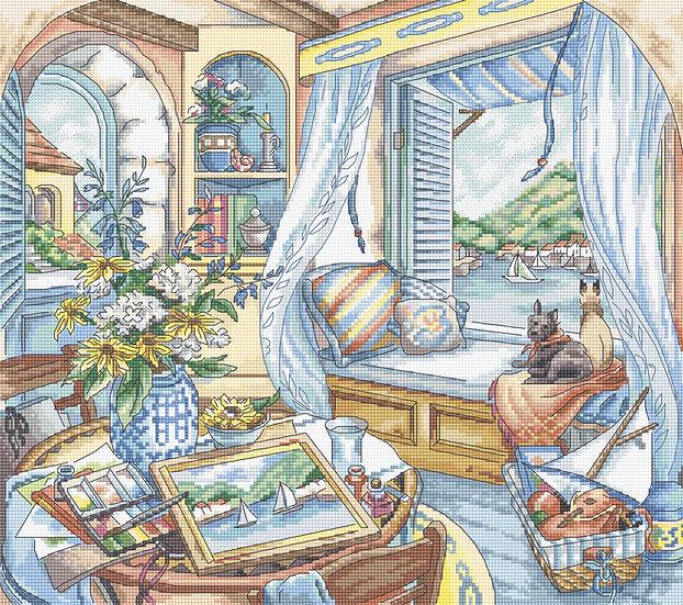 Набір для вишивання хрестиком L8006 Window Seat Letistitch