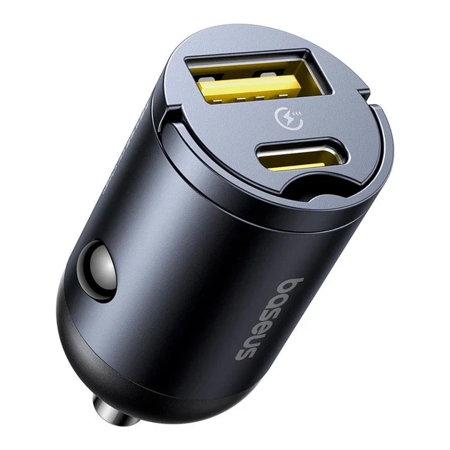 Зарядное устройство автомобильное BASEUS Tiny Star Mini Car Charger Type-C и USB C00035001121-02 30W Black
