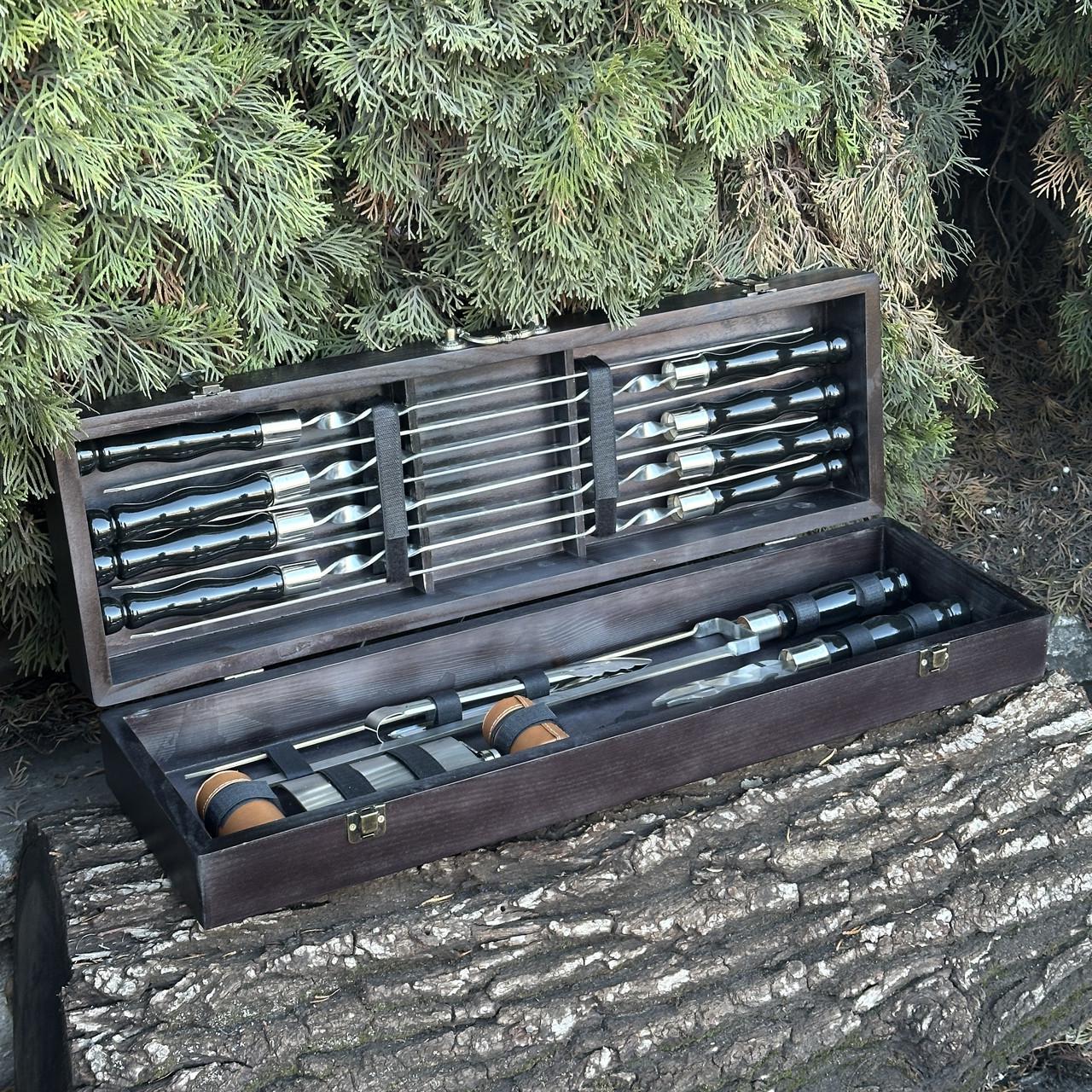 Набор подарочный для барбекю Mzavod Охотник Черный (27728821) - фото 5 Набор подарочный для барбекю Mzavod Охотник Черный (27728821) - фото 5