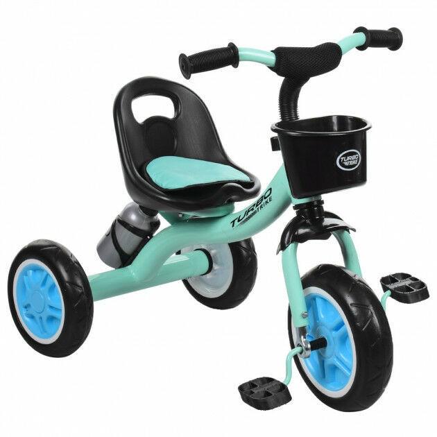 Велосипед детский трехколесный Turbotrike M 3197-M-1 с корзинкой/колеса EVA Мятный (38551007)