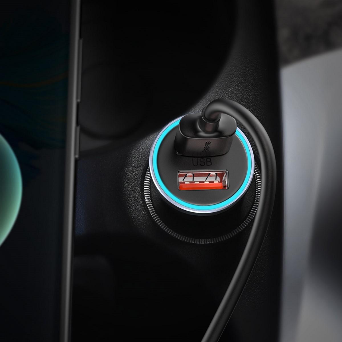 Автомобильное зарядное устройство Baseus Golden Contactor Pro Dual Quick Charger U+U Gray (CCJD-A0G) - фото 6 Автомобильное зарядное устройство Baseus Golden Contactor Pro Dual Quick Charger U+U Gray (CCJD-A0G) - фото 6