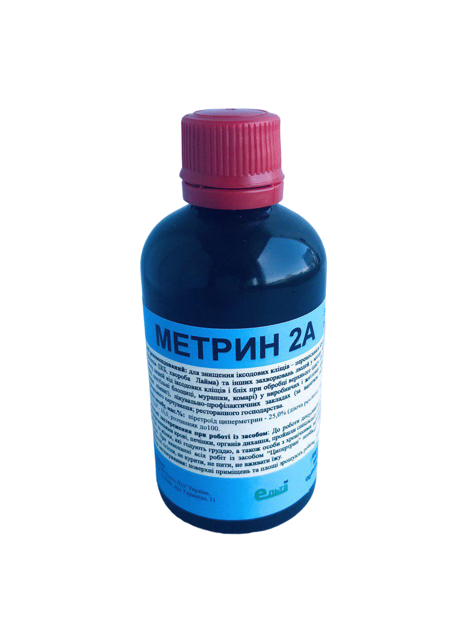 Засіб Метрін 2А від кліщів/комарів/клопів/тарганів та інших комах 100 мл (M-L2865)