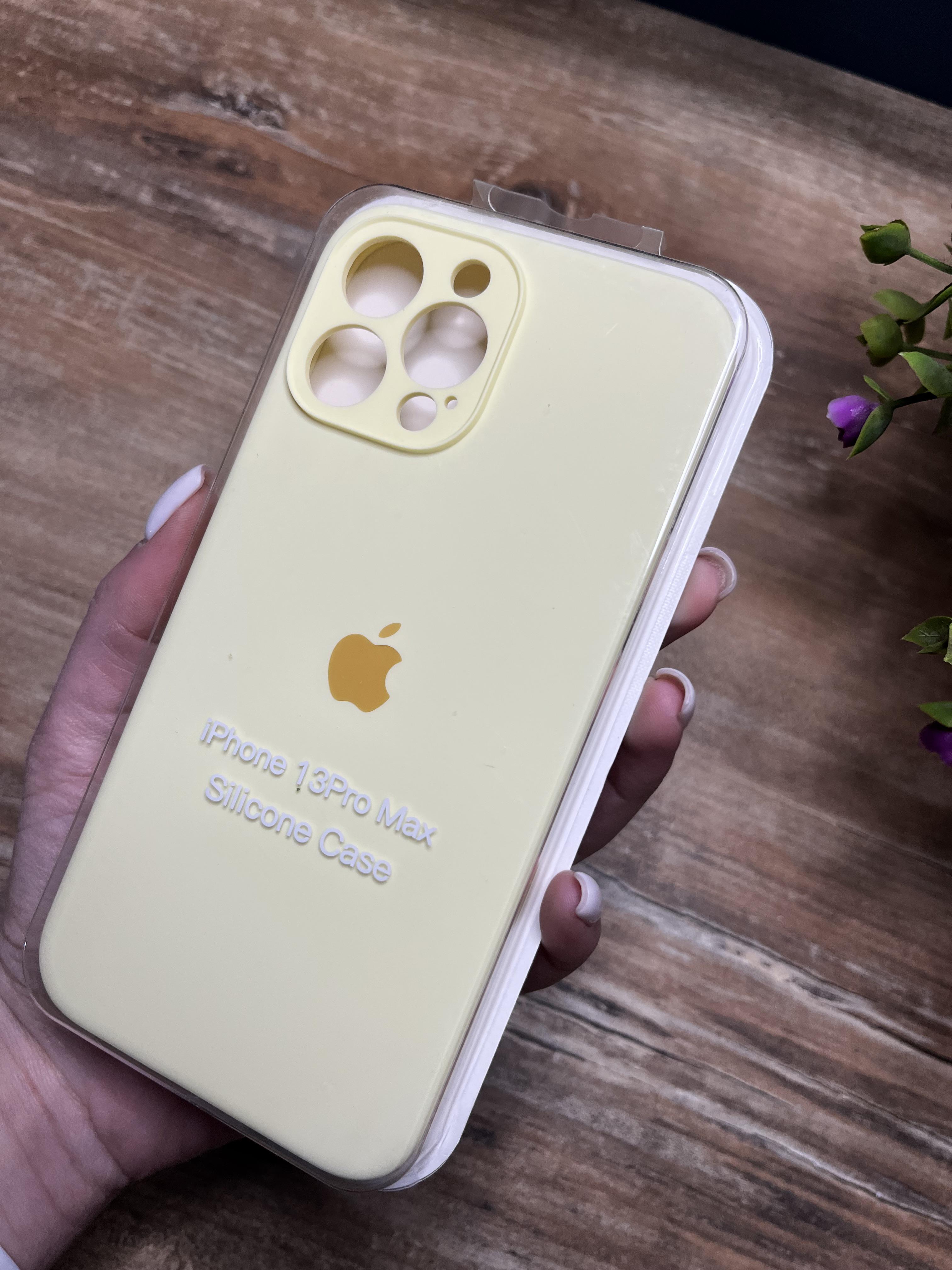 Чехол накладка на iPhone (Айфон) 13 Pro Max закрытый низ и закрытая камера silicone case full camera Apple
