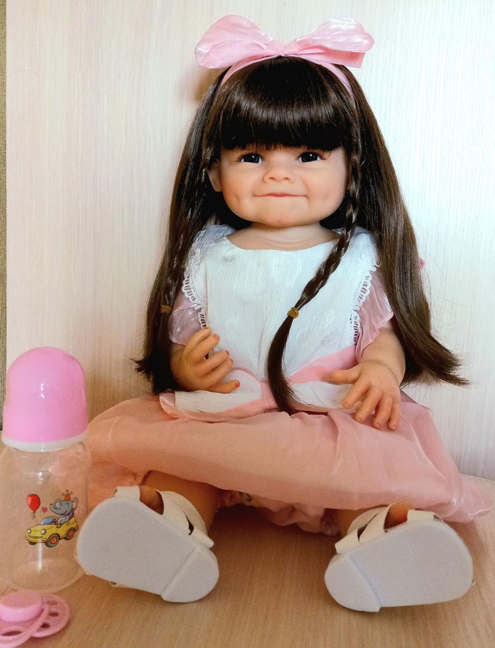 Кукла Reborn Ева винил-силиконовая с соской/бутылочкой 55 см (1724096286) - фото 6 Кукла Reborn Ева винил-силиконовая с соской/бутылочкой 55 см (1724096286) - фото 6