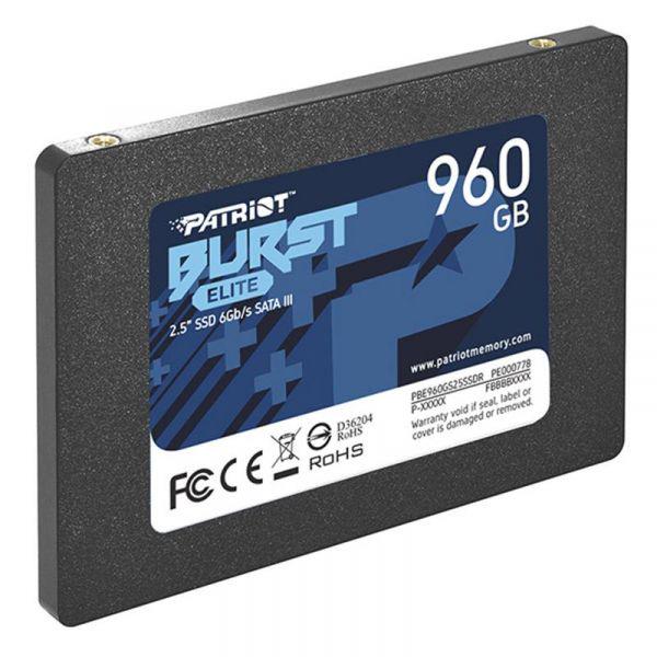 SSD-накопичувач Patriot Burst Elite 960GB 2,5" SATAIII TLC (PBE960GS25SSDR) - фото 2 SSD-накопичувач Patriot Burst Elite 960GB 2,5" SATAIII TLC (PBE960GS25SSDR) - фото 2