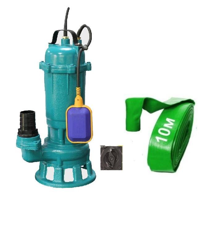 Насос фекальний Euroaqua WQSB 12-14-11 для грязной воды/фекалий/сливных ям с измельчителем/поплавком/шлангом 10 м (32480325)