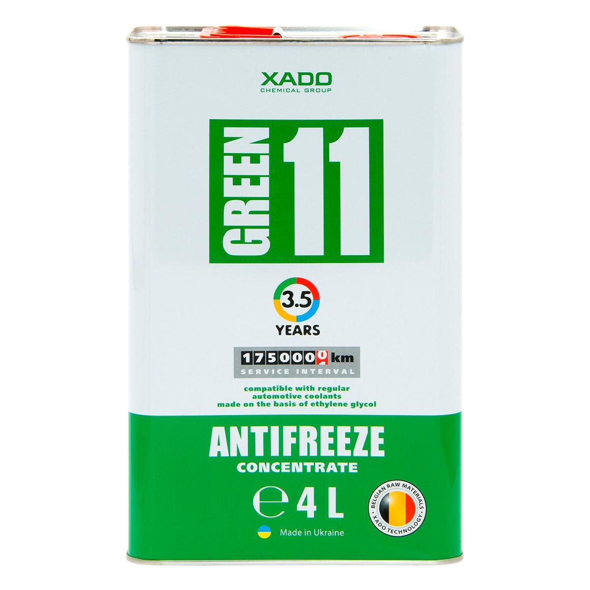 Антифриз для двигателя XADO Antifreeze Green 11 Концентрат 4 л