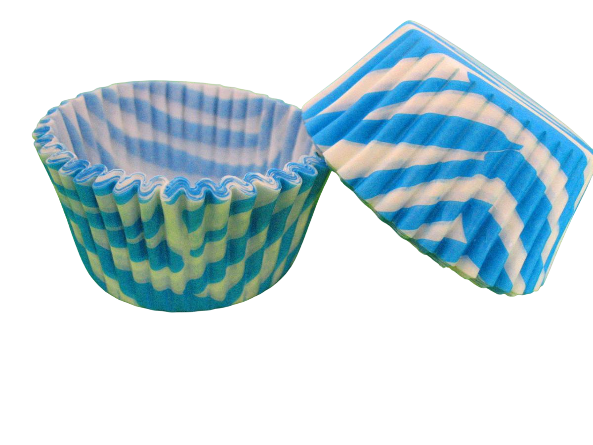 Форма для выпечки кексов/капкейков Зебра бумажные Голубой (19572385) - фото 1