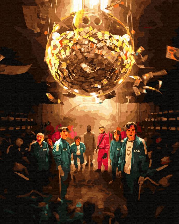 Картина по номерам Brushme Игра в кальмара 40x50 см (BRM43048)