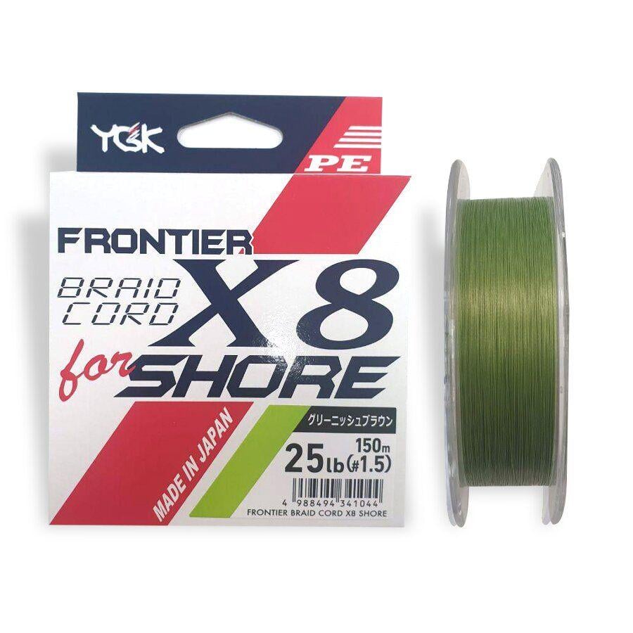 Шнур YGK Frontier Braid Cord X8 150 м №1,5 0,205 мм 25 Lb 11,3 кг (1013-5545.02.98) - фото 1 Шнур YGK Frontier Braid Cord X8 150 м №1,5 0,205 мм 25 Lb 11,3 кг (1013-5545.02.98) - фото 1