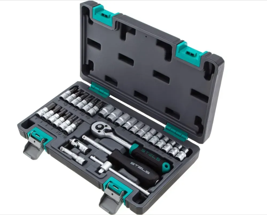 Набір інструментів STELS 14100 CrV 1/4 пластиковий кейс 29 шт. (28796176)
